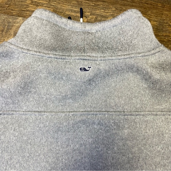 Vineyard Vines Womens Medium Gray Mock Cowl Neck Pullover Fleece Sweatshirt - Picture 9 of 10